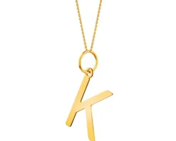 Złota zawieszka - litera K