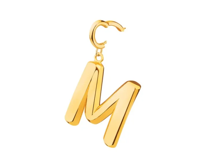 Złota zawieszka - litera M