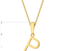 Złota zawieszka - litera P