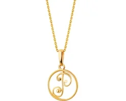 Złota zawieszka - litera P