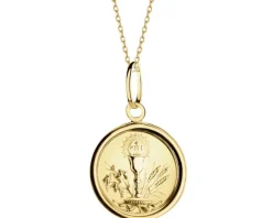 Złota zawieszka - medalik I Komunia Święta