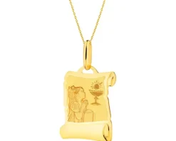 Złota zawieszka - medalik I Komunia Święta