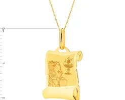 Złota zawieszka - medalik I Komunia Święta