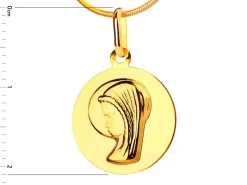 Złota zawieszka - medalik Matka Boska