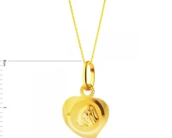 Złota zawieszka - medalik Matka Boska