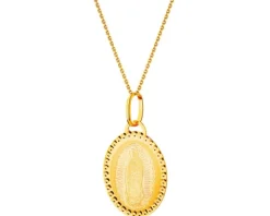 Złota zawieszka - medalik Matka Boska