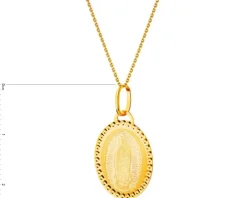 Złota zawieszka - medalik Matka Boska