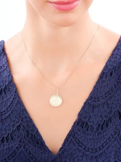 Złota zawieszka - medalik Matka Boska