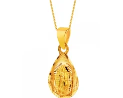 Złota zawieszka - medalik Matka Boska