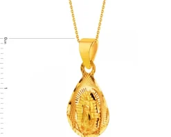 Złota zawieszka - medalik Matka Boska