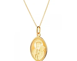 Złota zawieszka - medalik Matka Boska Częstochowska