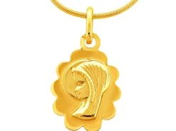 Złota zawieszka - medalik Matka Boska