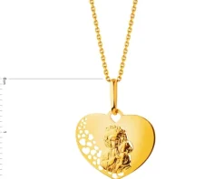 Złota zawieszka - medalik Matka Boska Częstochowska