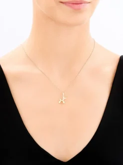 Złota zawieszka - piesek