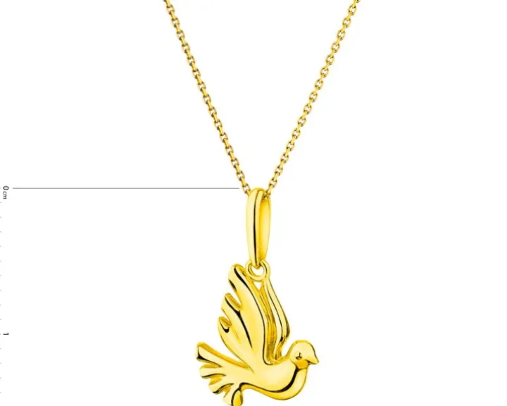 Złota zawieszka - ptak