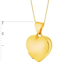 Złota zawieszka - puzderko - serce