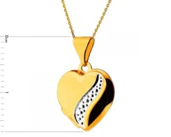 Złota zawieszka - puzderko - serce