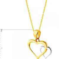 Złota zawieszka - serca