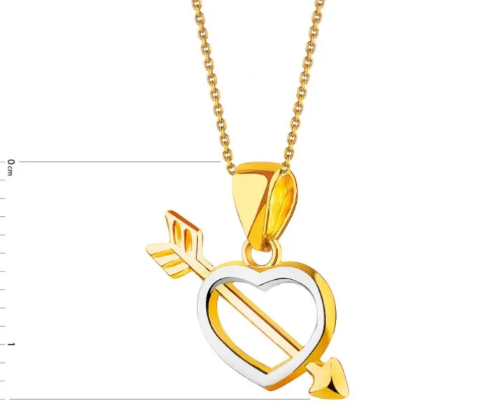 Złota zawieszka - serce