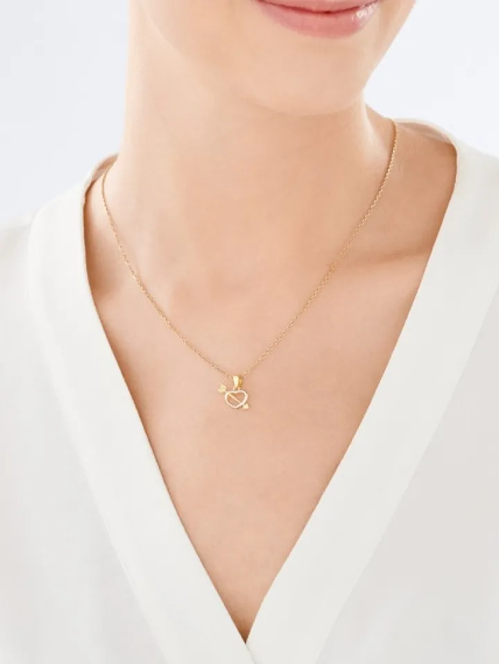 Złota zawieszka - serce