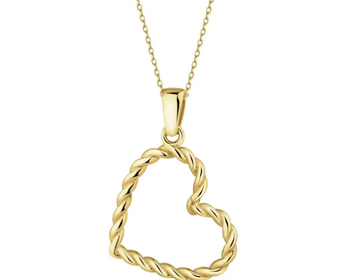 Złota zawieszka - serce