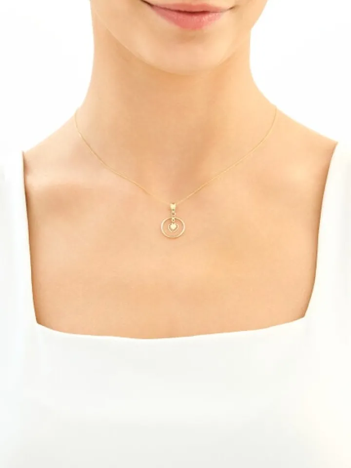 Złota zawieszka - serce