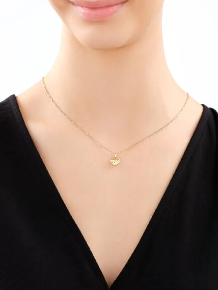 Złota zawieszka - serce