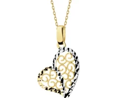 Złota zawieszka - serce