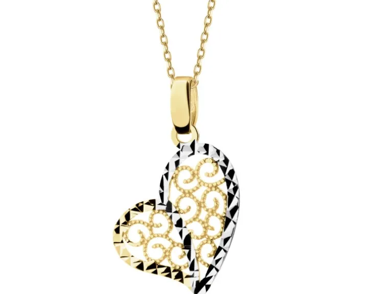 Złota zawieszka - serce