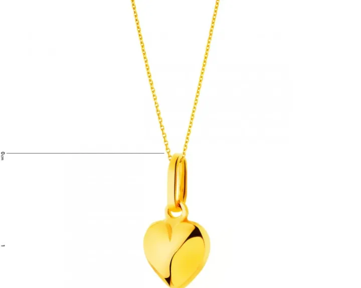 Złota zawieszka - serce