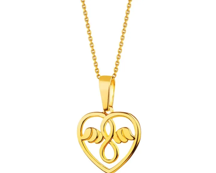 Złota zawieszka - serce