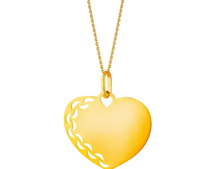 Złota zawieszka - serce