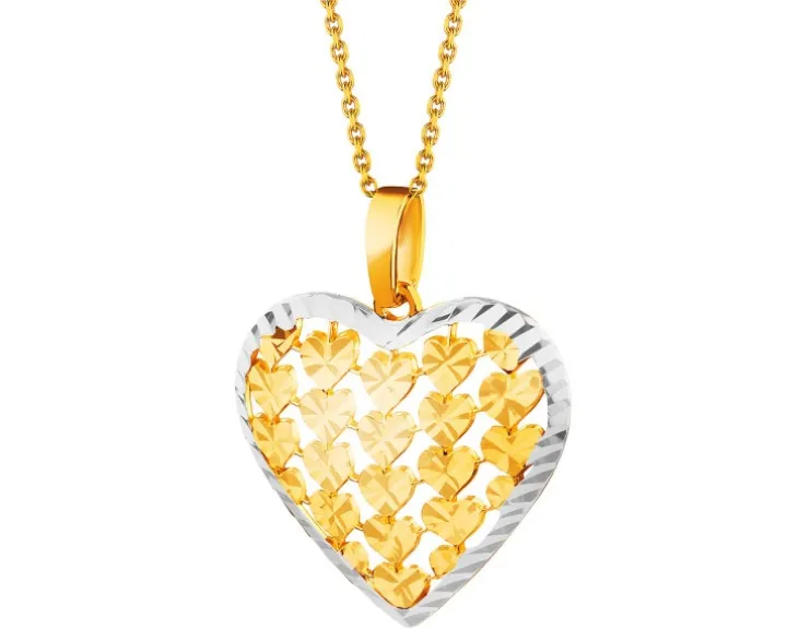 Złota zawieszka - serce