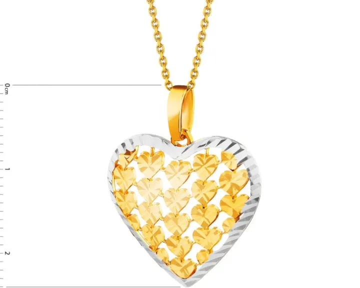 Złota zawieszka - serce