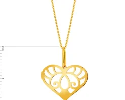 Złota zawieszka - serce