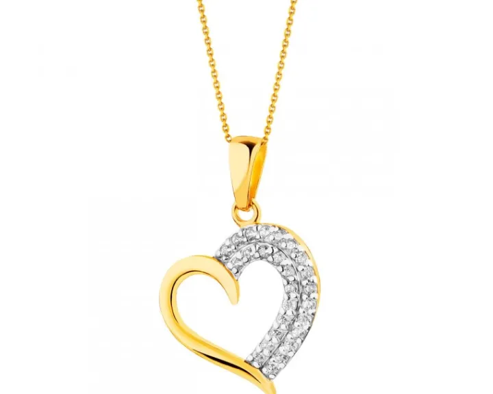 Złota zawieszka - serce