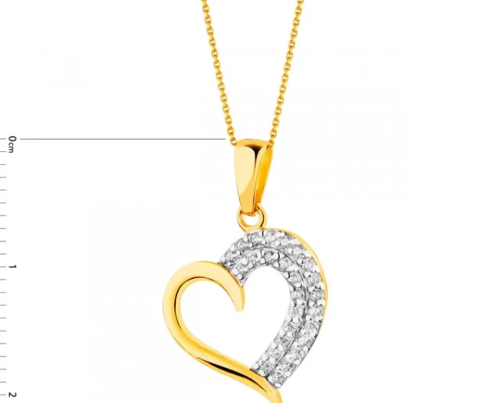 Złota zawieszka - serce