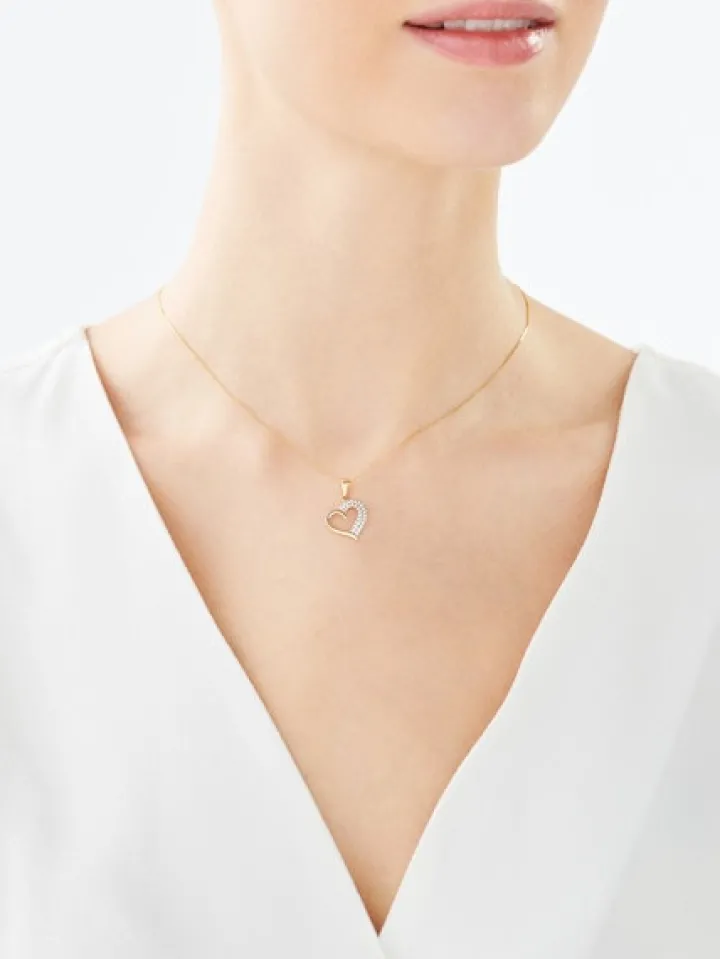 Złota zawieszka - serce