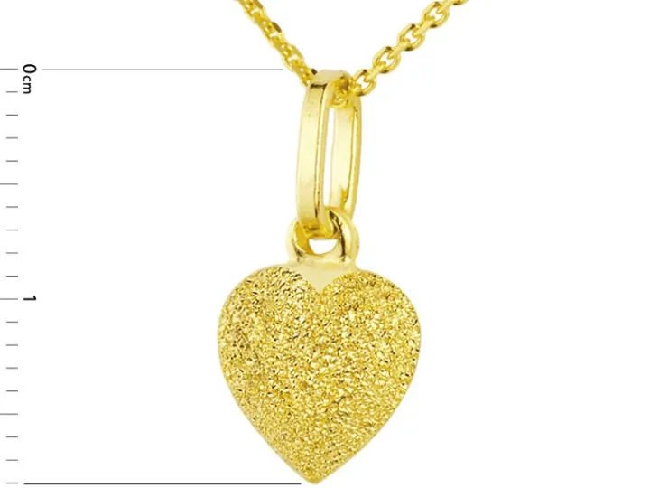 Złota zawieszka - serce