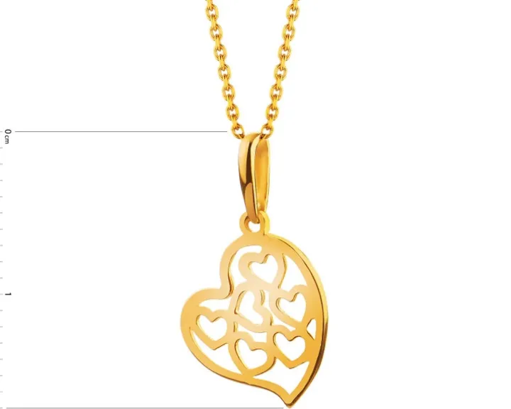 Złota zawieszka - serce