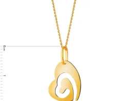 Złota zawieszka - serce