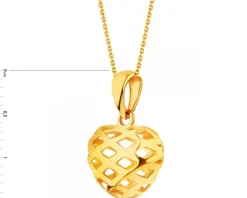 Złota zawieszka - serce