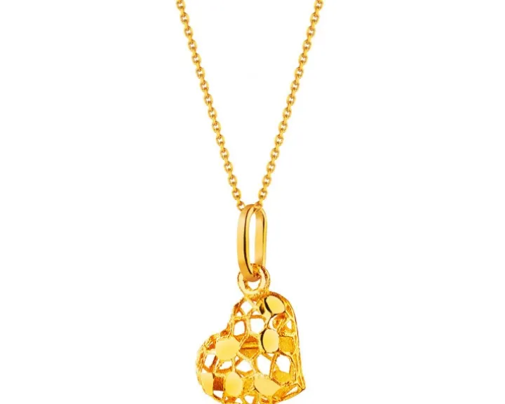 Złota zawieszka - serce