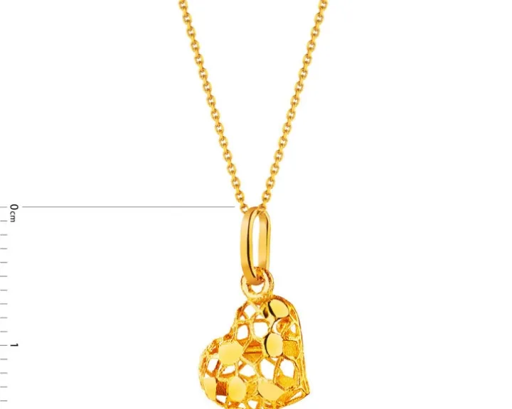 Złota zawieszka - serce