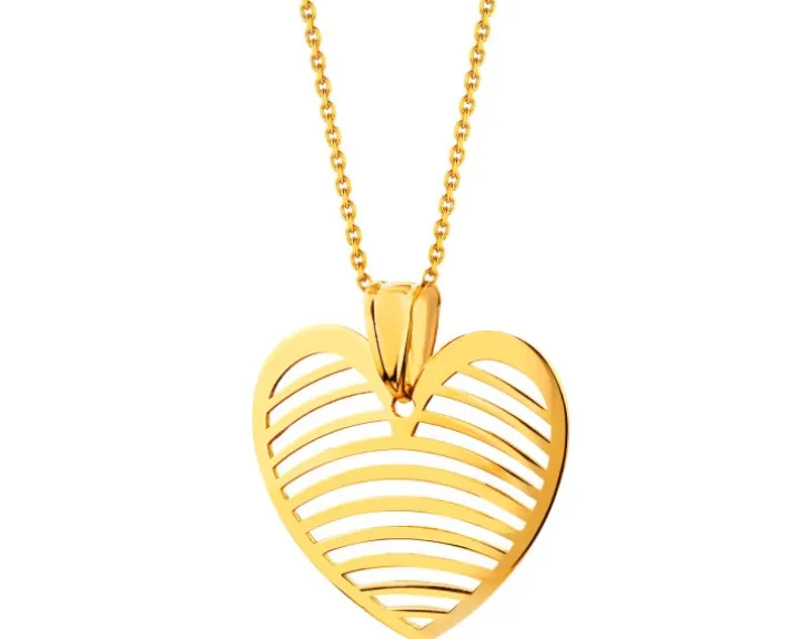 Złota zawieszka - serce