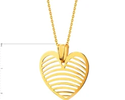 Złota zawieszka - serce