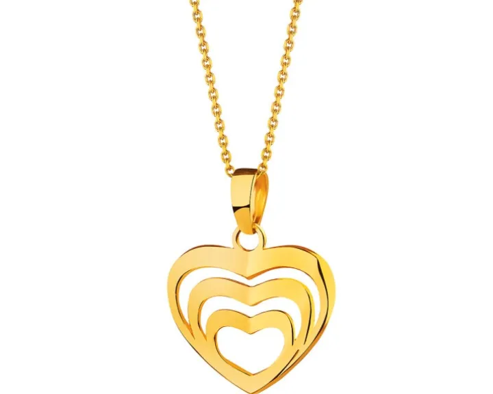 Złota zawieszka - serce