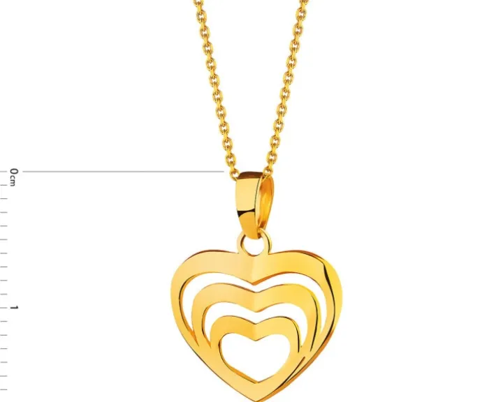 Złota zawieszka - serce
