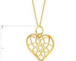 Złota zawieszka - serce
