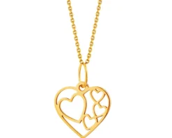 Złota zawieszka - serce